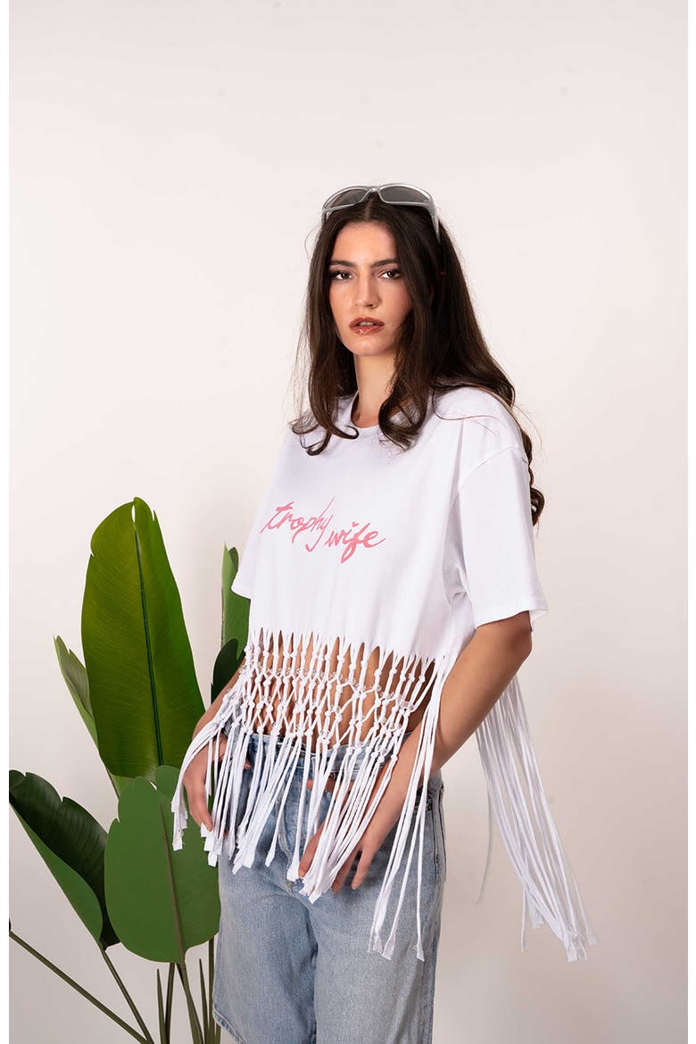 Trophy Wife Beach Tee, Alternate, color, White