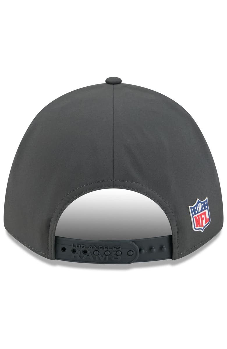 New Era Men's New Era Charcoal Los Angeles Rams 2025 Sideline Cold Weather 9FORTY M-Crown Adjustable Hat, Alternate, color, 
