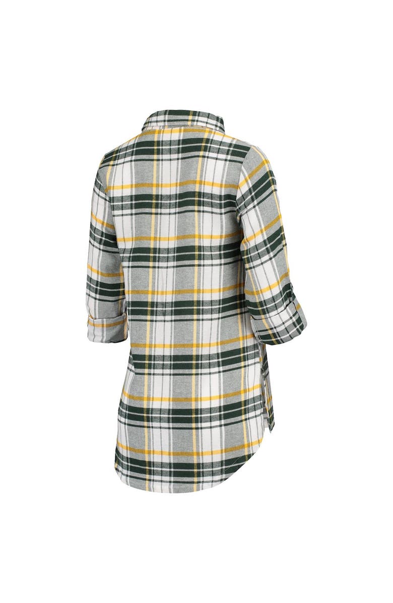 CONCEPTS SPORT Women's Concepts Sport Green/Gold Oakland Athletics Accolade Flannel Nightshirt, Alternate, color, Green