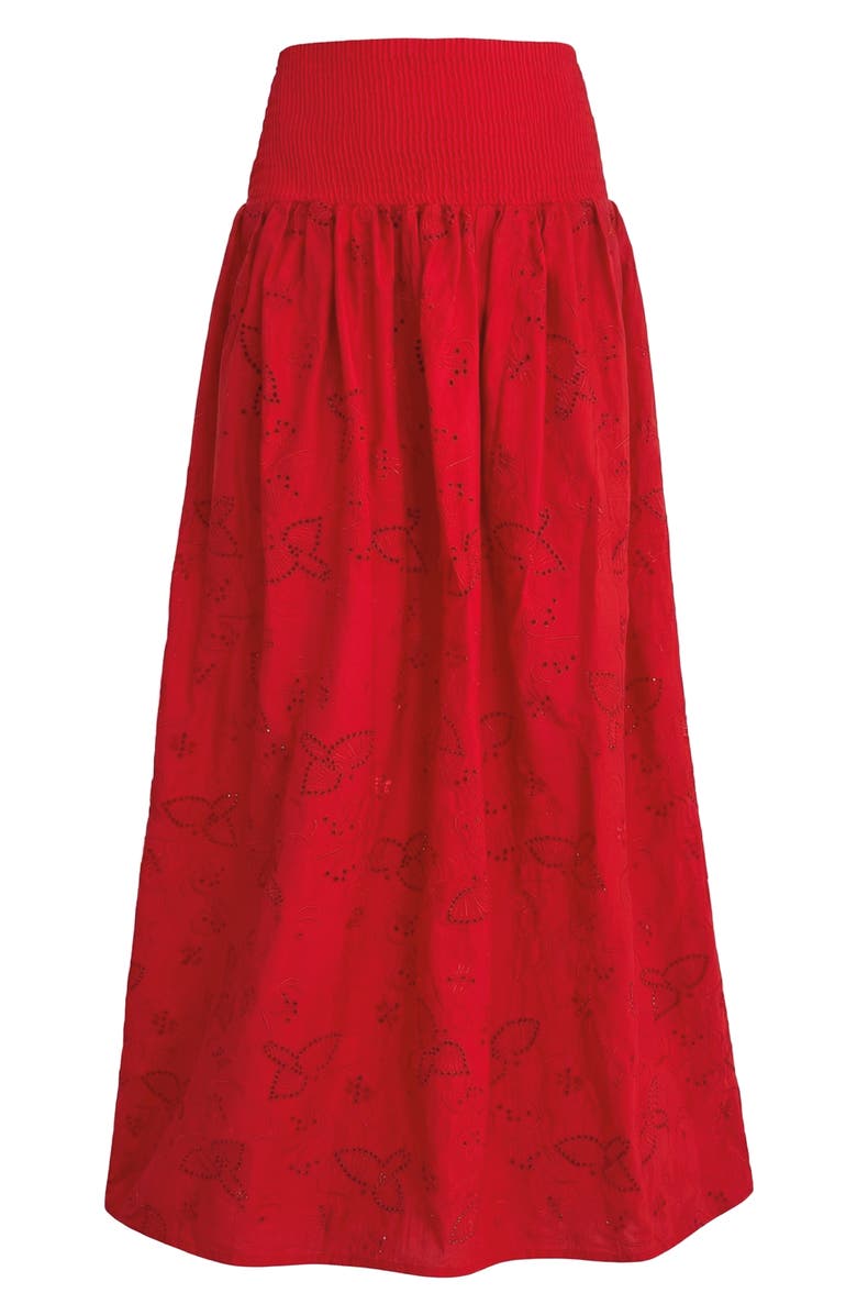 The Lulo Project The Drift Eyelet Maxi Skirt, Alternate, color, 