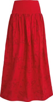 The Lulo Project The Drift Eyelet Maxi Skirt