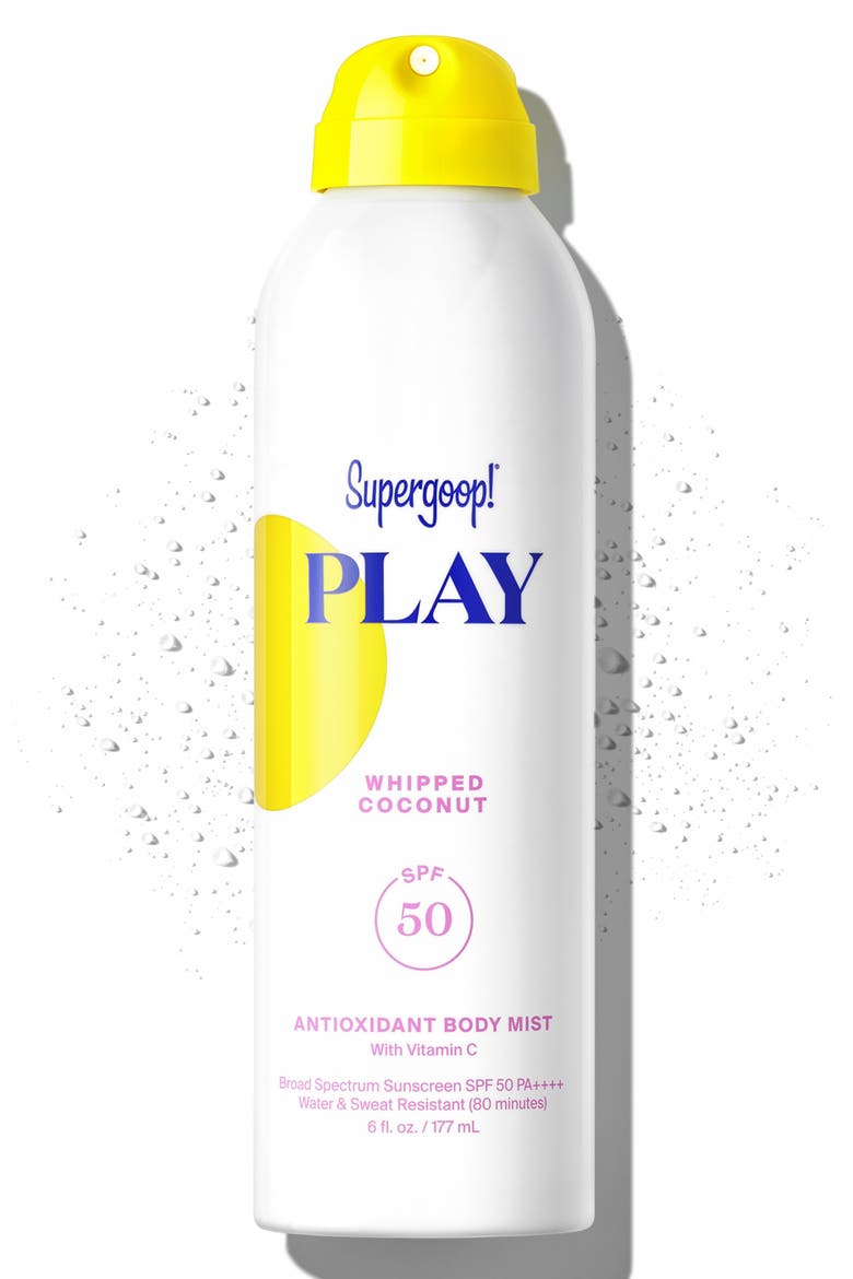 Supergoop! Play Antioxidant Body Mist SPF 50 Sunscreen, Main, color, WHIPPED COCONUT