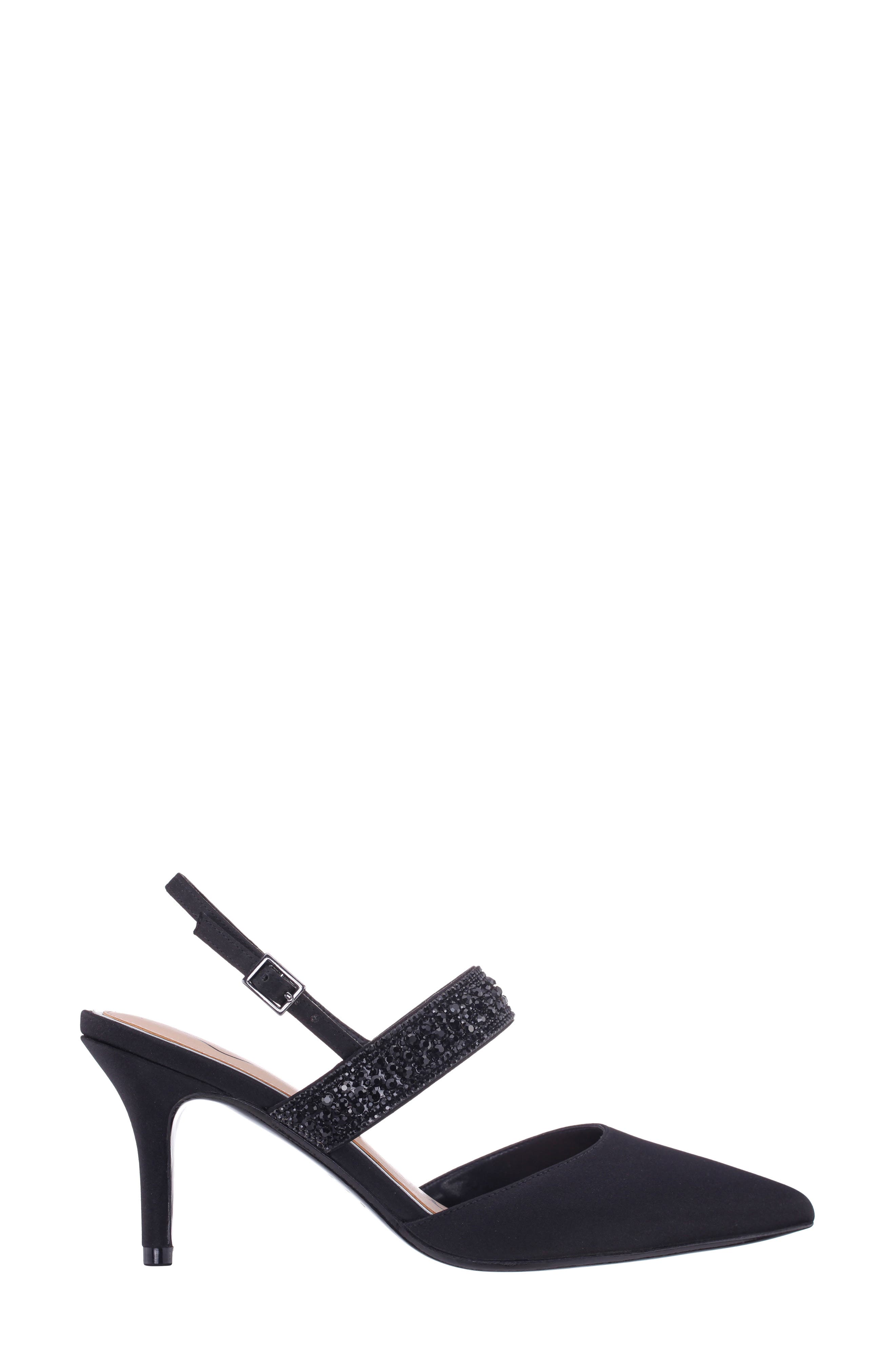 Nina Trista Pointed Toe Slingback Pump, Alternate, color, Black