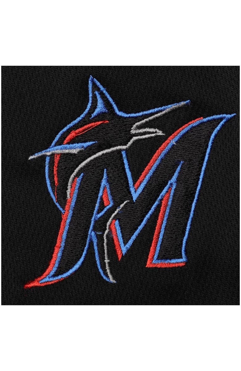 PROFILE Men's Black Miami Marlins Big & Tall Mesh Shorts, Alternate, color,