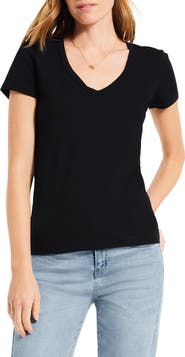 NIC+ZOE Perfect V-Neck Cotton Blend T-Shirt
