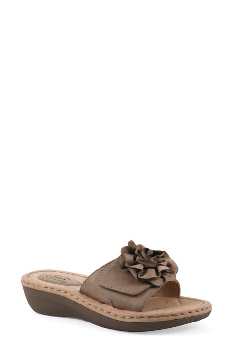 Casmyn Floral Mini Wedge Sandal - Wide Width Available (Women)