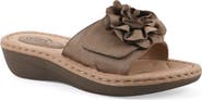 CLIFFS BY WHITE MOUNTAIN Casmyn Floral Mini Wedge Sandal - Wide Width Available