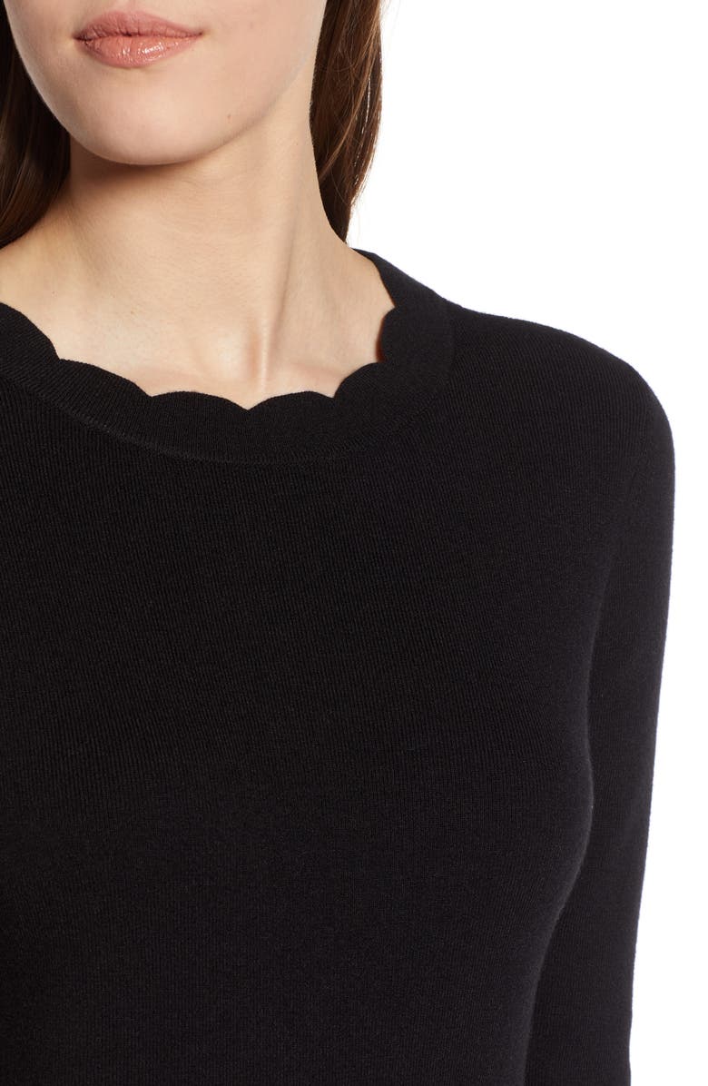 Halogen<sup>®</sup> Halogen Scallop Edge Sweater, Alternate, color,