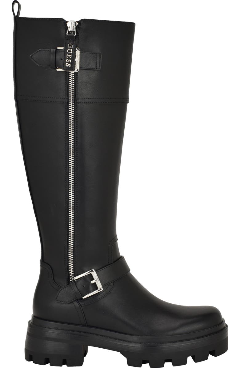 GUESS Lynnie Knee High Boot, Alternate, color, Black