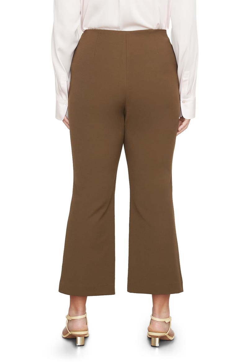 Crop Flare Trousers, Alternate, color, OLIVE NIGHT