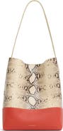 Mansur Gavriel Everyday Cabas Snakeskin Embossed Leather Tote