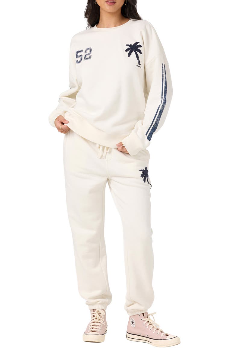 O'Neill Team Graphic Oversized Sweatshirt, Alternate, color, Tofu