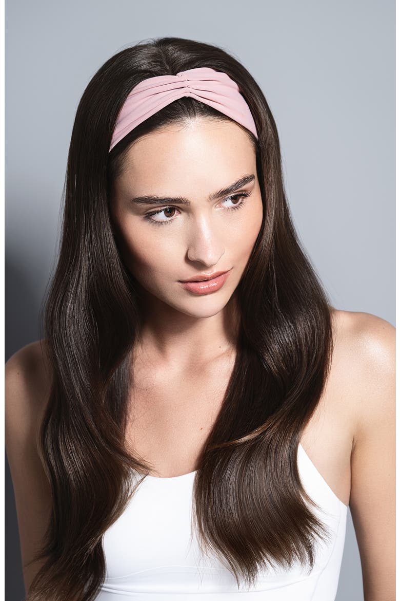 Lotus Pleated Headband, Alternate, color, PINK