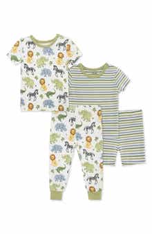 Little Me 2-Pack Safari Animals Stretch Viscose Pajamas Set