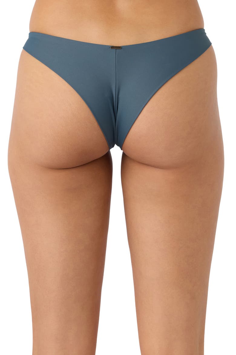 Hermosa Saltwater Solids Bikini Bottoms, Alternate, color, SLATE