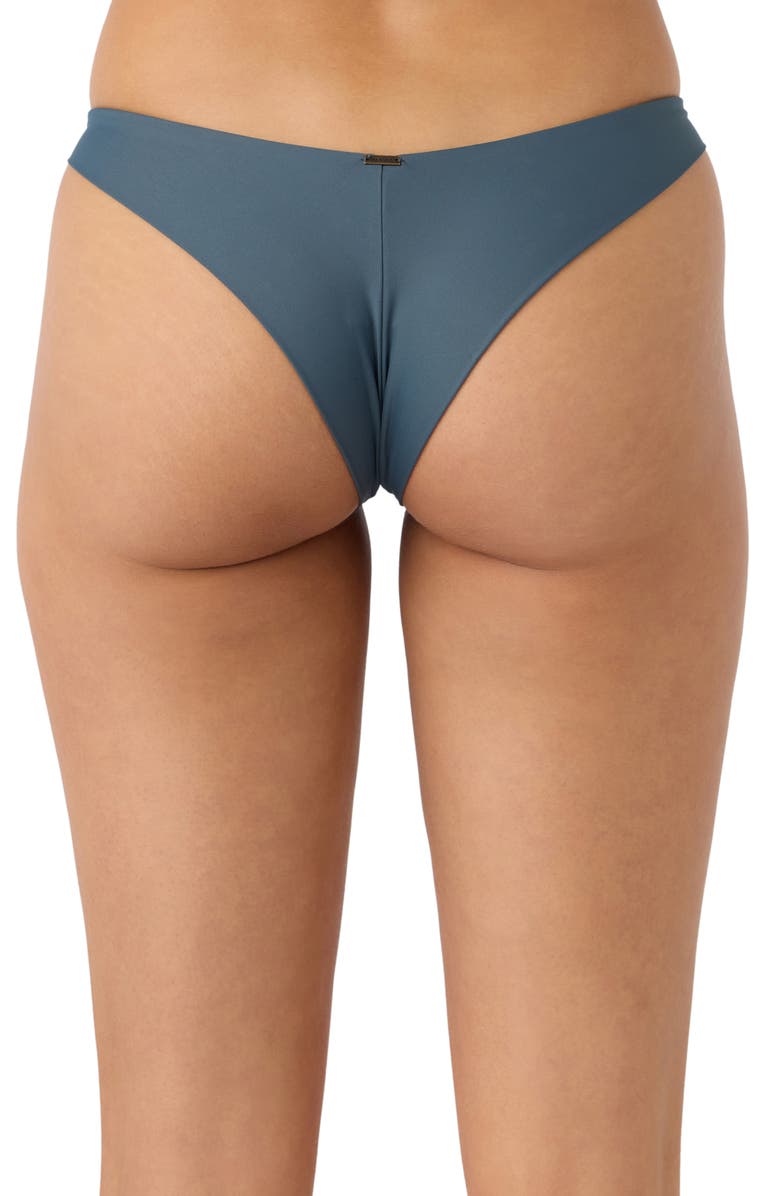O'Neill Hermosa Saltwater Solids Bikini Bottoms, Alternate, color, Slate