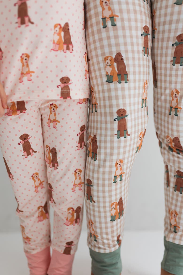Pup Friends Two Piece Sleepwear Set, Alternate, color, Pink