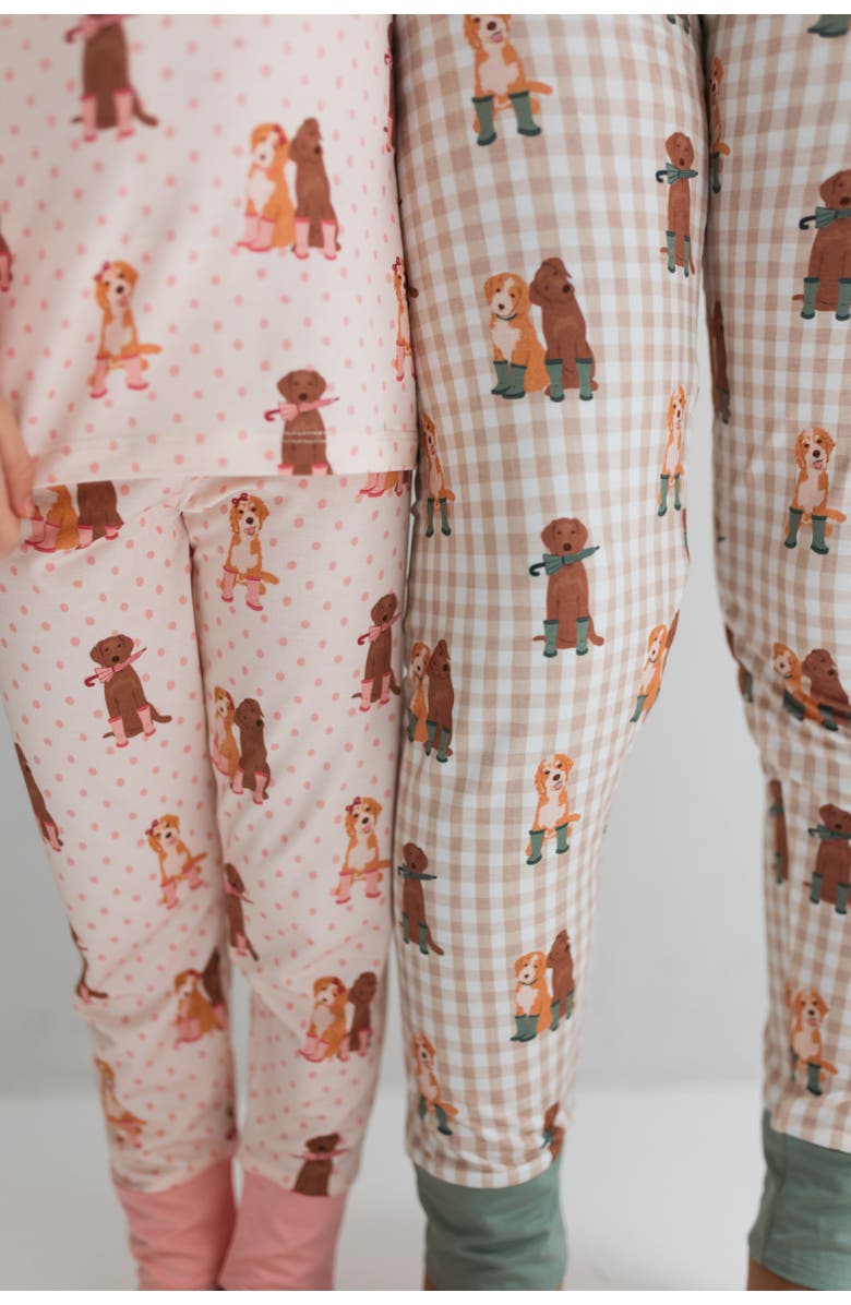 In My Jammers Pup Friends Two Piece Sleepwear Set, Alternate, color, Pink