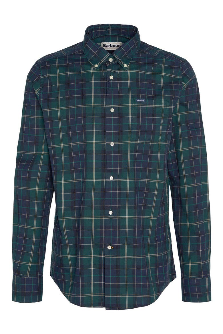 Wetheram Tailored Fit Button-Down Shirt, Alternate, color, GREEN LOCH
