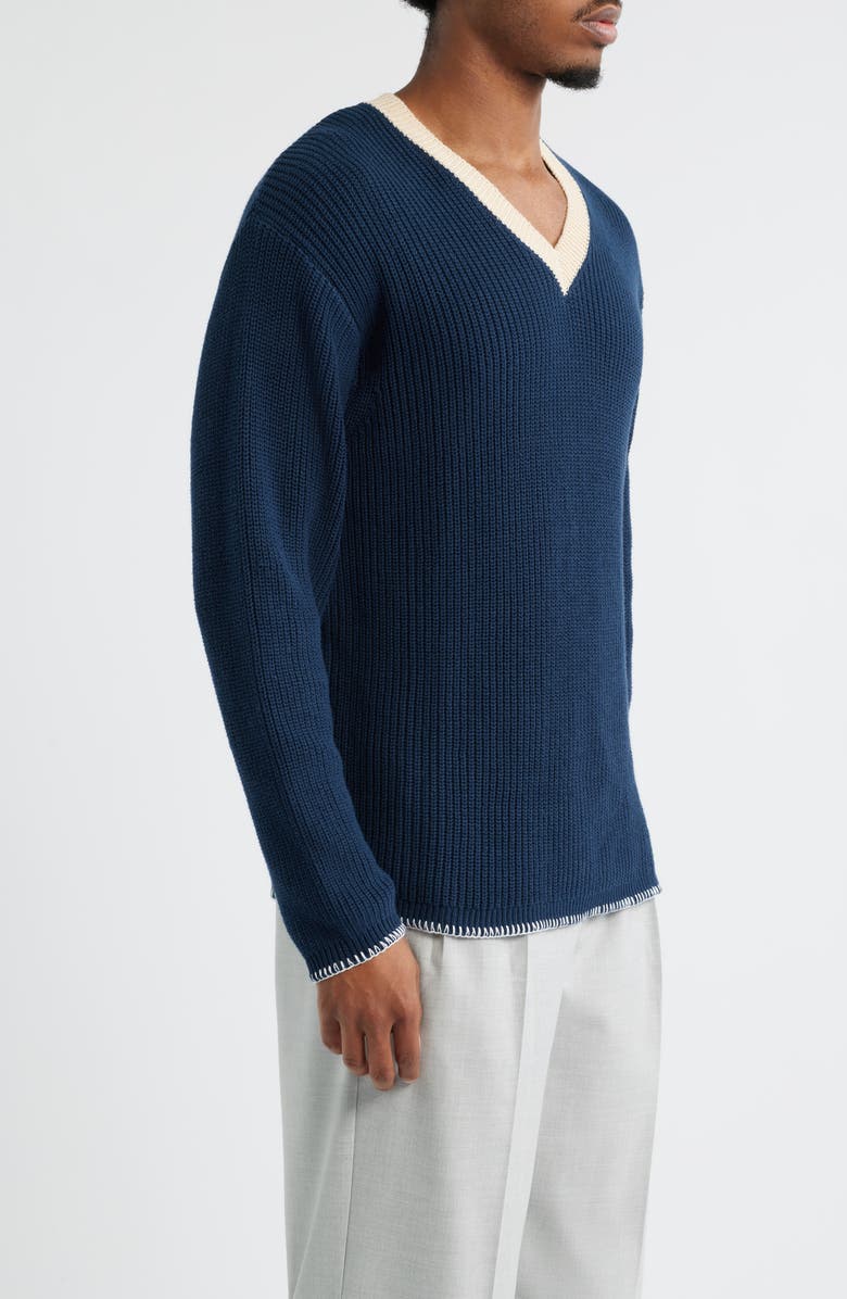 KROST Rib Knit V-Neck Sweater, Alternate, color, 