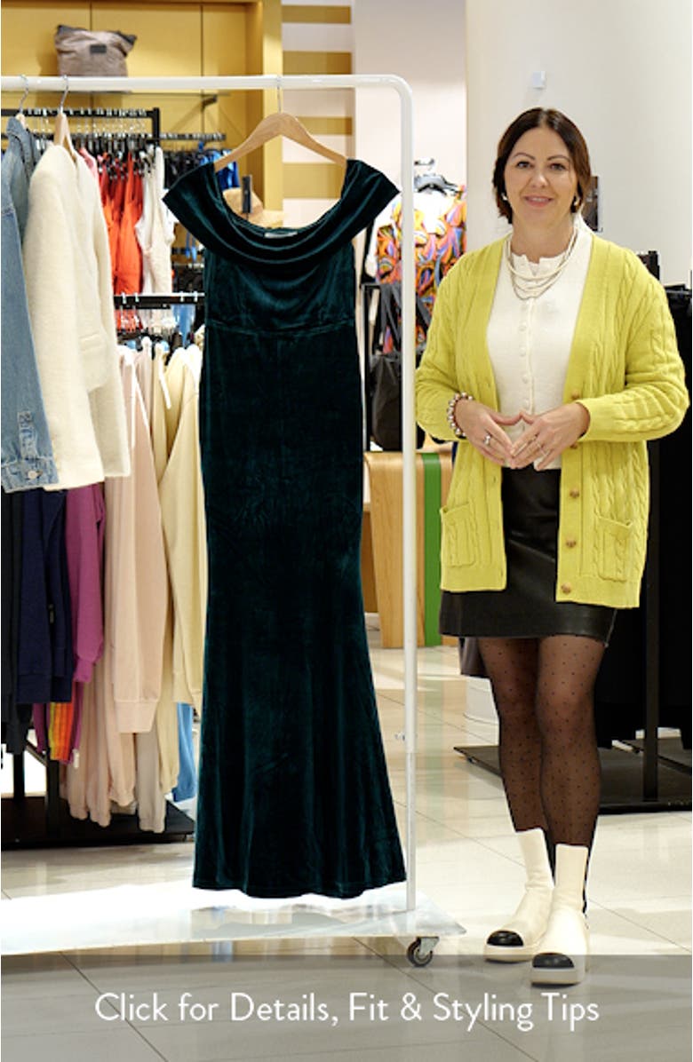 Adair Off the Shoulder Mermaid Gown, sales video thumbnail