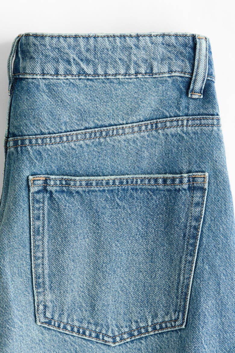 Barrel Regular Waist Ankle Jeans, Alternate, color, Denim blue