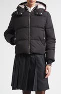 Thom Browne Armband Down Jacket with Removable Hood