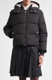 Thom Browne Armband Down Jacket with Removable Hood