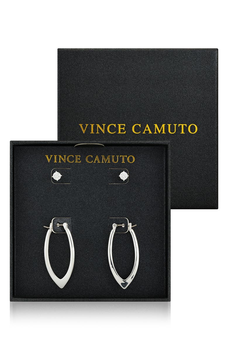 Vince Camuto Set of 2 Assorted Earrings, Alternate, color, Silver