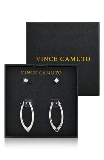 Vince Camuto Set Of 2 Assorted Earrings In Silver