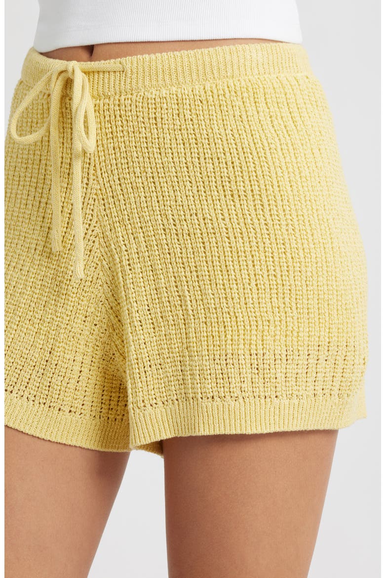 Sunny Knit Shorts, Alternate, color, GOLDEN YELLOW