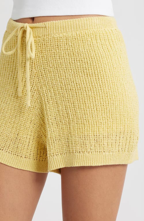 Wayf Sunny Knit Shorts In Gold