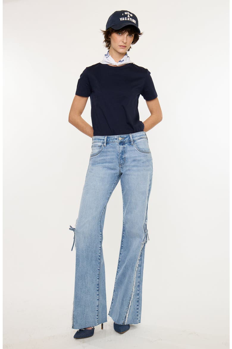 Verna Mid Rise Wide Flare Jeans, Alternate, color, Medium Wash