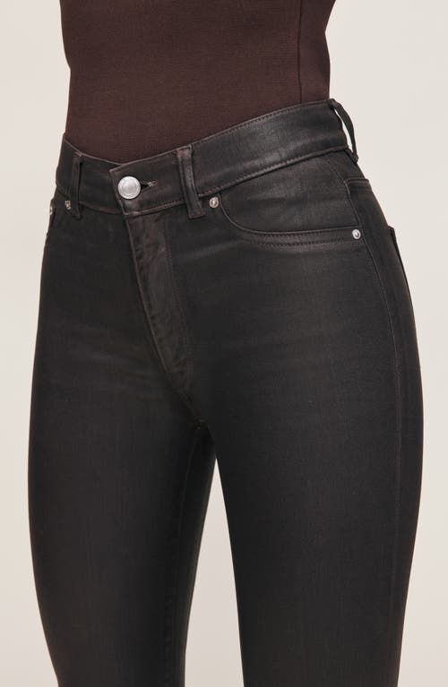 Dl1961 Bridget Instasculpt Coated Raw Hem Ankle Bootcut Jeans In Gray