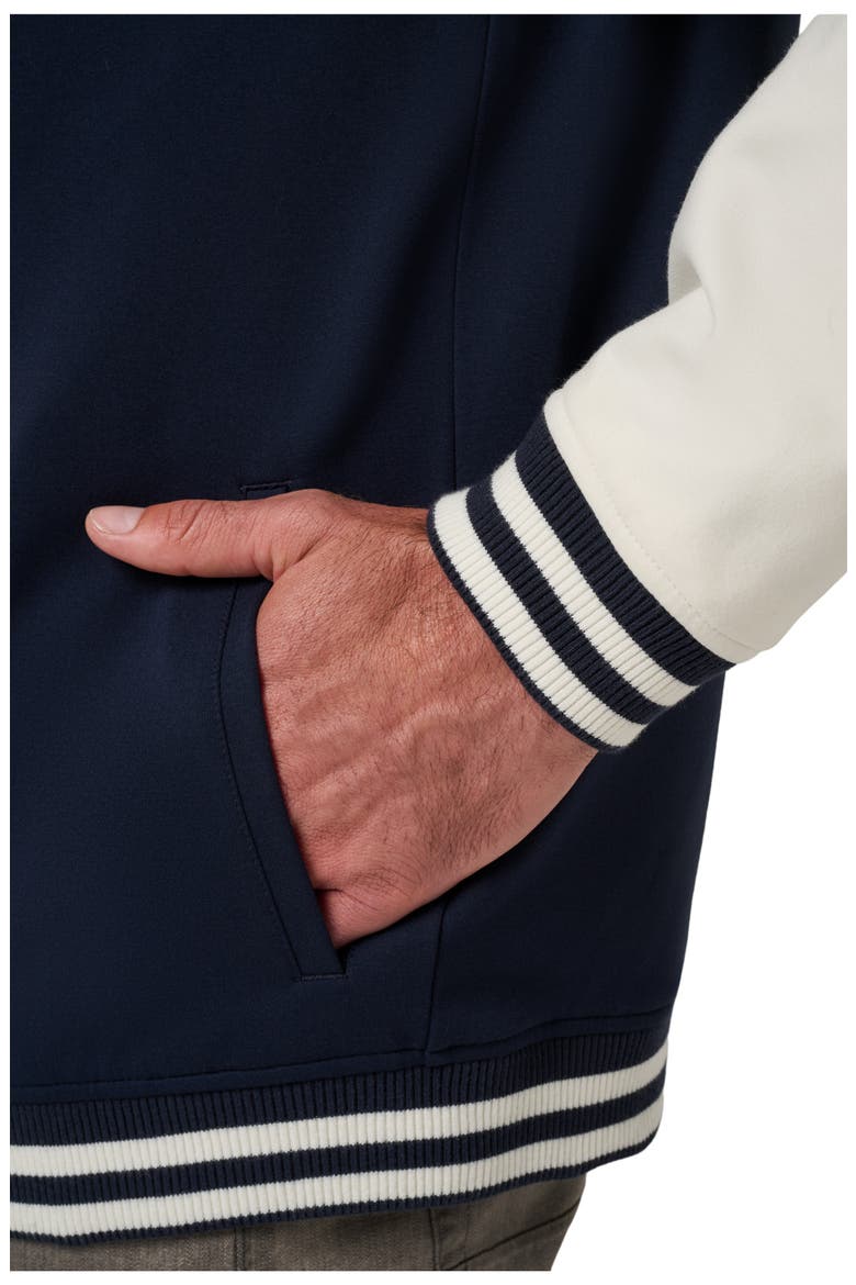Varsity Club Bomber Jacket, Alternate, color, TOTAL ECLIPSE