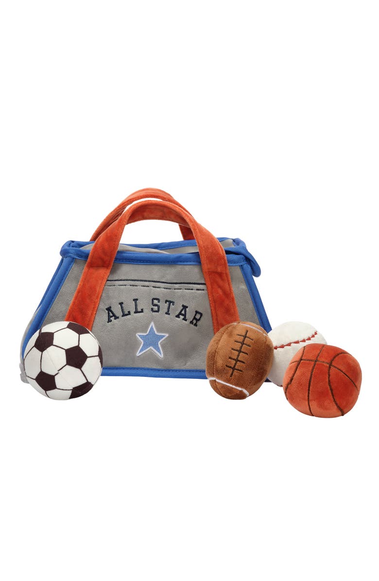 Lambs & Ivy Baby Sports Interactive Plush Toy Set - Football/Basketball/Baseball, Alternate, color, Blue