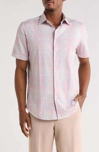 Bugatchi Print Short Sleeve Button-Up Shirt