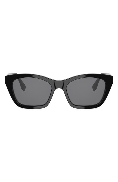 Forever Fendi 54mm Rectangular Sunglasses