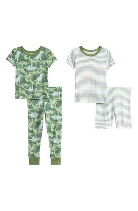 Kids' Dino 4-Piece Pajamas Set