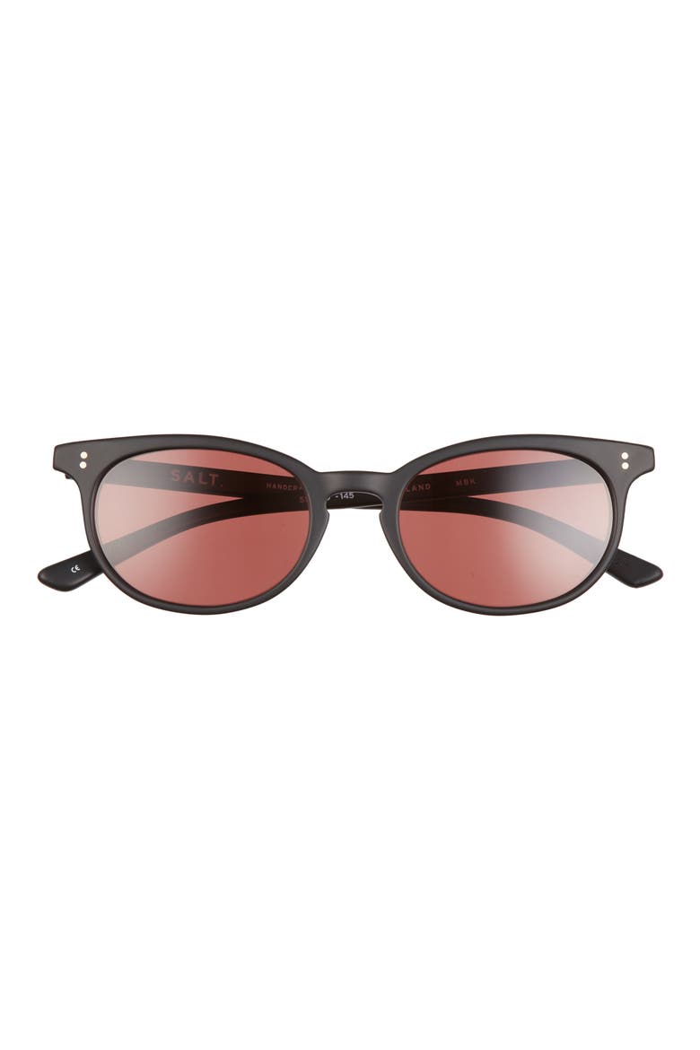 Garland 51mm Polarized Sunglasses, Main, color, MATTE BLACK/ CRIMSON GLASS