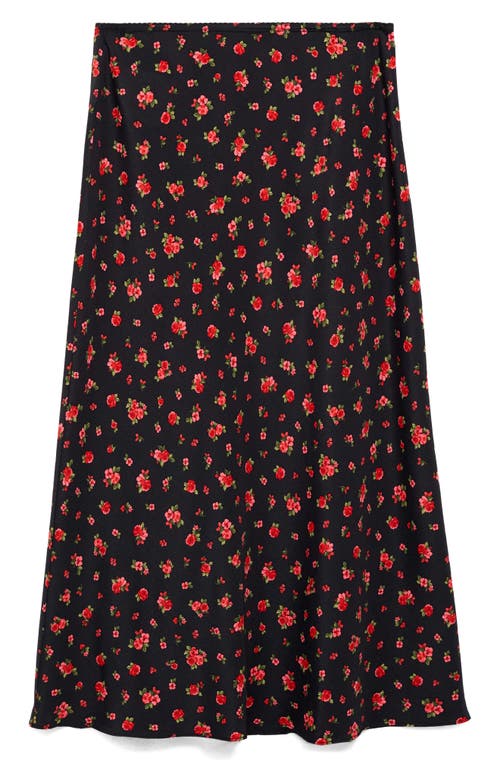 Mango Floral Flare Maxi Skirt