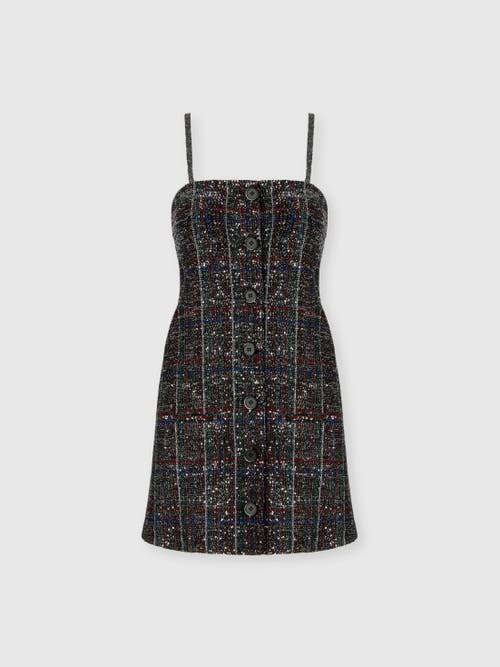 Missoni Mini Button-up Dress With Check Pattern In Black