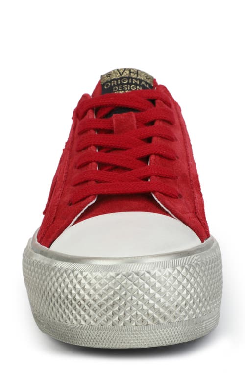 Vintage Havana Amaze Platform Metallic Sneaker In Red