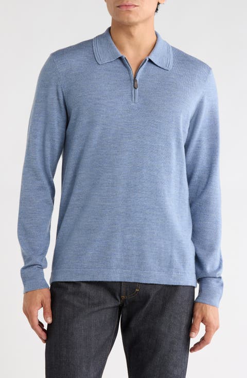 Merino Wool Quarter Zip Sweater