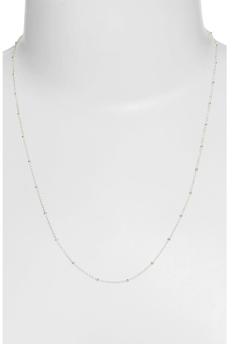 21-Inch Fine Beaded Chain, Alternate, color, SILVER