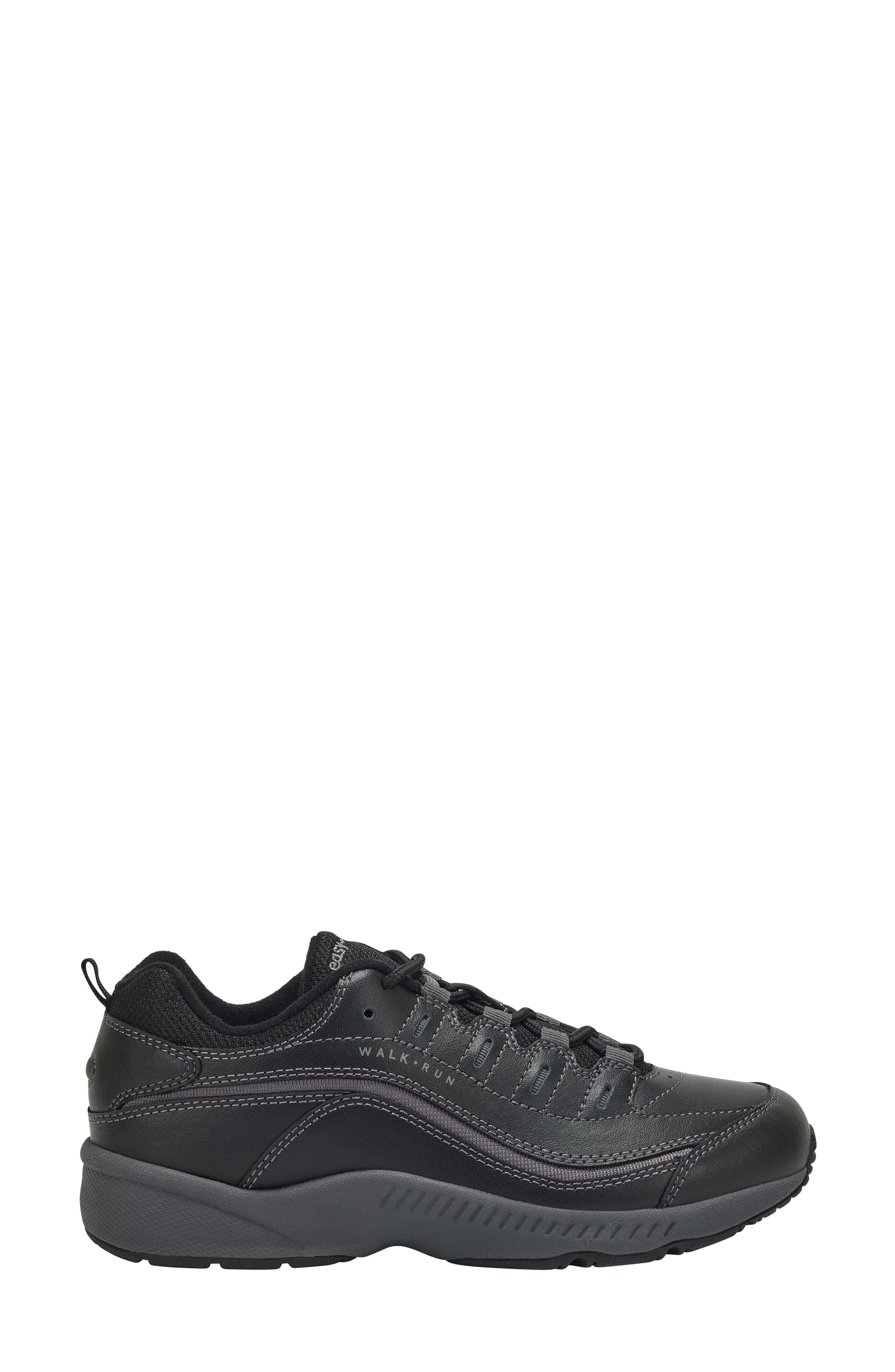Easy Spirit Romy Sneaker - Multiple Widths Available, Alternate, color, Black Leather
