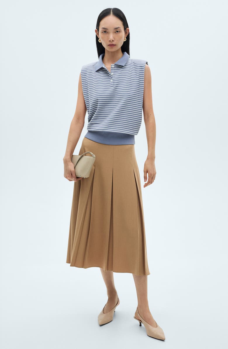 MANGO Stripe Cotton Button-Up Shirt, Alternate, color,