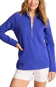 Tommy Bahama New Aruba Stretch Cotton Half Zip Pullover