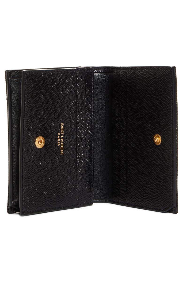 Saint Laurent Monogram Matelassé Leather Wallet, Alternate, color, 