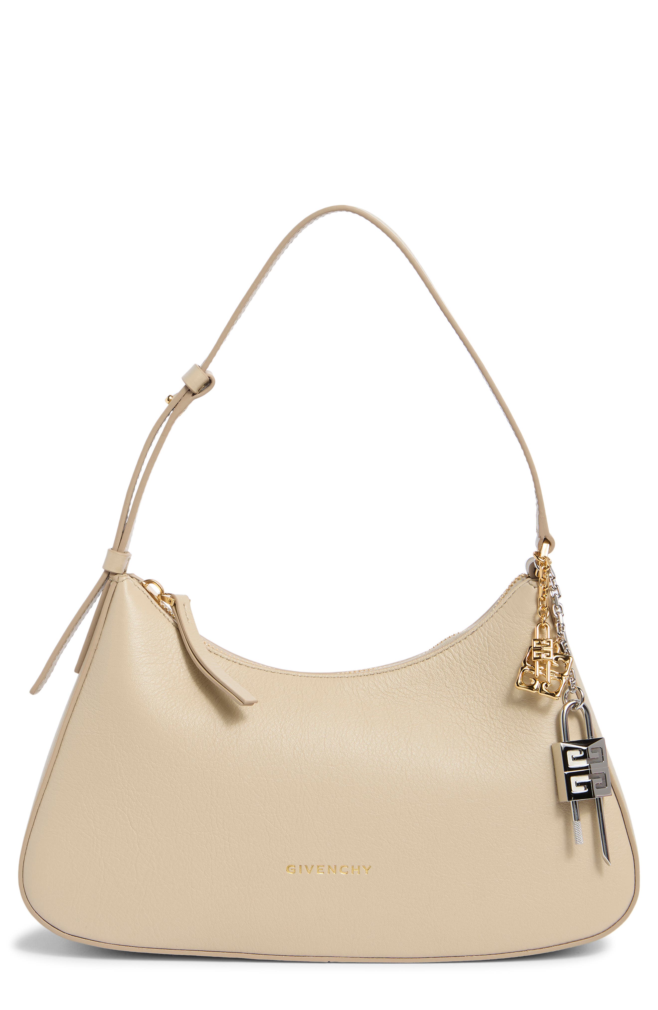 Givenchy Lucky Lock Shoulder Bag, Main, color, Off White